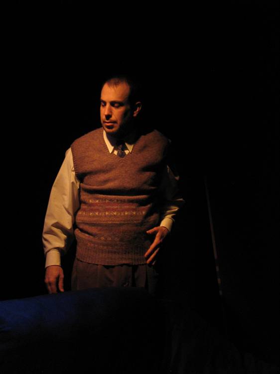 Jim Azelvandre in the Madlab Theatre production of Saver (Columbus, OH)