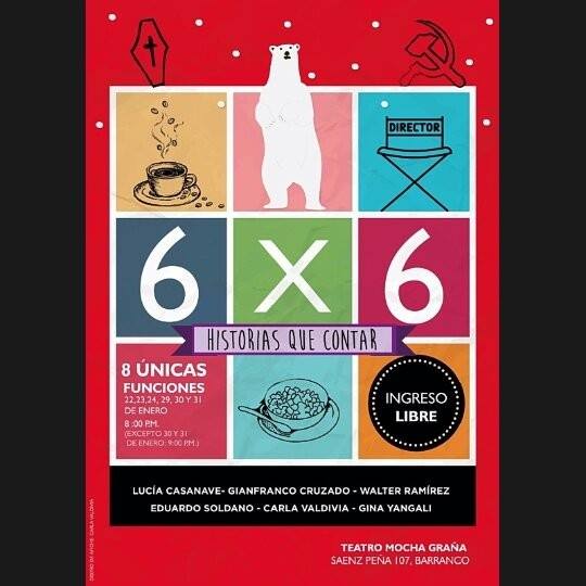 6x6 Teatro Mocha Grana Peru